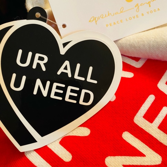 NWT Spiritual Gangster “Ur All U Need” Heart Sweatshirt Red/White Size Small - Picture 15 of 16